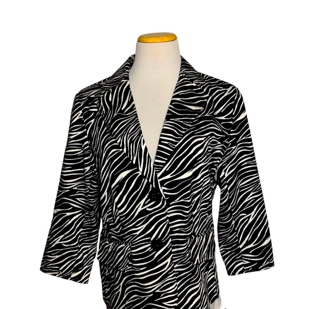 Elementz Zebra Print Blazer/ Jacket Size L